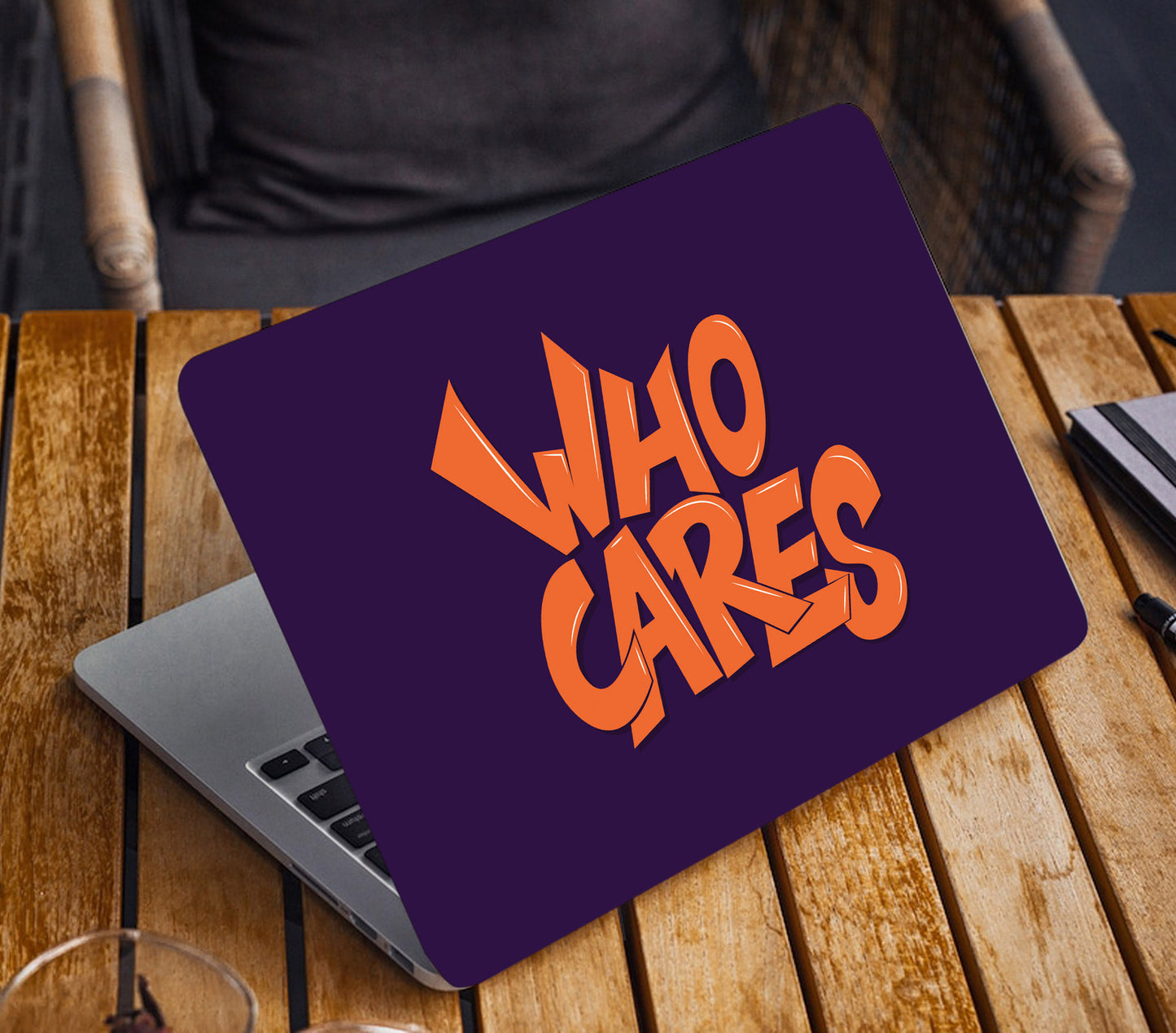 Who Cares Laptop Skin Vinyl, No Bubble, Multicolor 11.6"- 15.6" inch Laptop