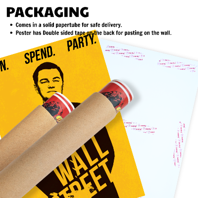 The Wolf of Wall Street Movie Poster Frame Hollywood Movies Framed Posters Film Cinema Artwork Canvas Painting Photo Frames For Wall Decor Living Room Bedroom  Study Room Restraunt Cafe Office & Home Art Decoration