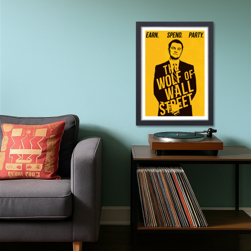 The Wolf of Wall Street Movie Poster Frame Hollywood Movies Framed Posters Film Cinema Artwork Canvas Painting Photo Frames For Wall Decor Living Room Bedroom  Study Room Restraunt Cafe Office & Home Decoration, the wolf of wall street movie poster,the wolf of wall street original movie poster, the wolf of wall street movie poster framed, the wolf of wall street movie poster hd, the wolf of wall street cinema poster, the wolf of wall street signed movie poster, the wolf of wall street official movie poster