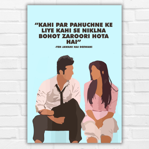 Ye Jawani Hai Deewani Movie Frame Poster Bollywood Movies Motivational Quote Wall Art Decor Ranbeer Kapoor Photo Frames Actress Deepika PadukonPosters Canvas Painting For Restraunt Cafe Students Bedroom Living Room Decoration Home Office wall Poster Gift, ye jawani ye diwani movie poster, yeh jawaani hai deewani movie poster, yeh jawaani hai deewani movie poster hd, yeh jawaani hai deewani movie dialogues poster, yeh jawaani hai deewani poster, yeh jawaani hai deewani poster hd, yeh jawaani hai deewani 
