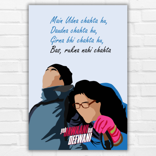 Ye Jawani Hai Deewani Movie Frame Poster Bollywood Movies Motivational Quote Wall Art Decor Ranbeer Kapoor Photo Frames Actress Deepika PadukonPosters Canvas Painting For Restraunt Cafe Students Bedroom Living Room Decoration Home Office wall Poster Gift, ye jawani ye diwani movie poster, yeh jawaani hai deewani movie poster, yeh jawaani hai deewani movie poster hd, yeh jawaani hai deewani movie dialogues poster, yeh jawaani hai deewani poster, yeh jawaani hai deewani poster hd, yeh jawaani hai deewani
