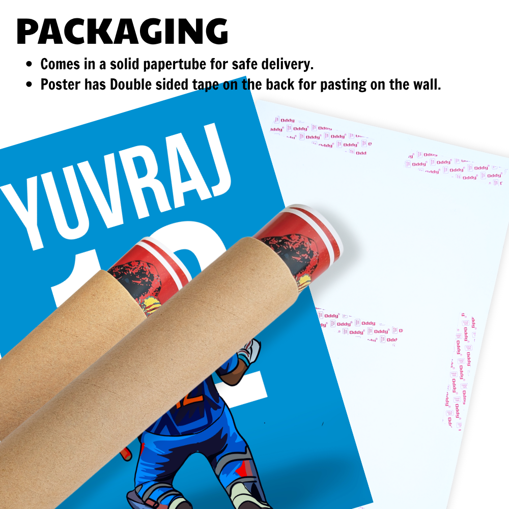 Yuvraj Singh Frame Poster Indian Cricket Player Framed Posters Cricketers Photo Frames For Wall Decor Room Decoration Living Room & Office Canvas