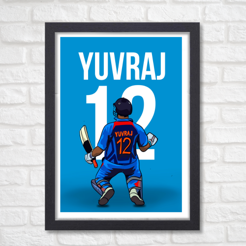 yuvraj singh Poster, yuvraj singh wall poster, yuvraj singh frame, yuvraj singh photo frame, Yuvraj Frame Poster Dhoni thala Virat rohit sachin hardik dravid yuvraj sehwag kapil abd cricket wall décor room office Action living building hostel wall photo bollywood quote web series movie