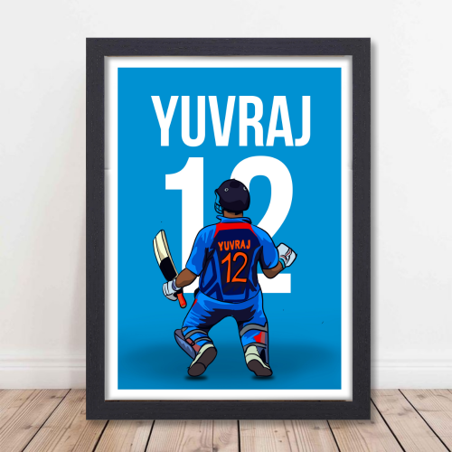 yuvraj singh Poster, yuvraj singh wall poster, yuvraj singh frame, yuvraj singh photo frame, Yuvraj Frame Poster Dhoni thala Virat rohit sachin hardik dravid yuvraj sehwag kapil abd cricket wall décor room office Action living building hostel wall photo bollywood quote web series movie