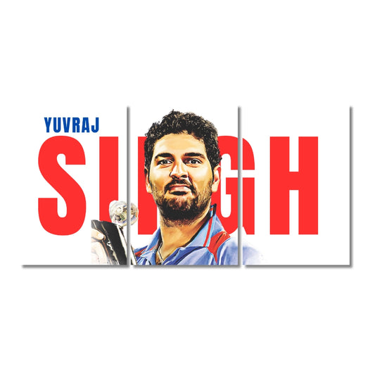 Yuvraj Singh Poster With ICC trophy