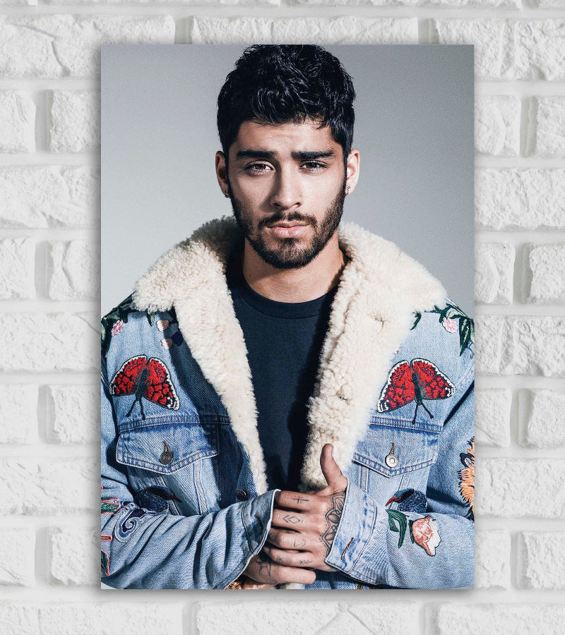 Zayn English Singer-Songwriter Pop Art Music Artist Artwork Popular Singers Singing illustration Hollywood Songs Colorful Matte Finish Beautiful Wall Decor Framed Poster