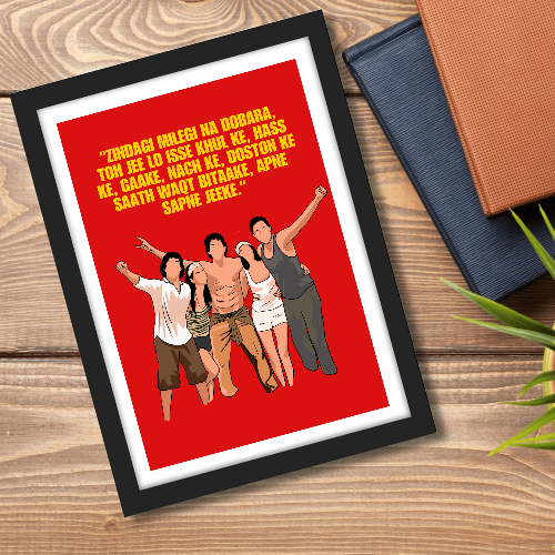 Zindagi Na Milegi Dobara Movie Frame Poster Movie Quote Wall Art Decor Photo Frames Poster Canvas Painting For Bedroom Living Room Decoration Home Office wall Poster Gift, zindagi milegi na daubara poster, zindagi na milegi dobara picture, bollywood movies poster, bollywood movies poster hd, bollywood movies poster images, bollywood movies poster 2025, bollywood movies poster hd wallpaper, bollywood movies poster 2024, bollywood movies poster design, bollywood movies poster 4k, bollywood movie poster