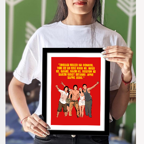 Zindagi Na Milegi Dobara Movie Frame Poster Movie Quote Wall Art Decor Photo Frames Poster Canvas Painting For Bedroom Living Room Decoration Home Office wall Poster Gift, zindagi milegi na daubara poster, zindagi na milegi dobara picture, bollywood movies poster, bollywood movies poster hd, bollywood movies poster images, bollywood movies poster 2025, bollywood movies poster hd wallpaper, bollywood movies poster 2024, bollywood movies poster design, bollywood movies poster 4k, bollywood movie poster