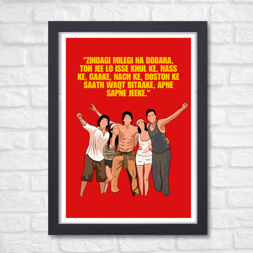 Zindagi Na Milegi Dobara Movie Frame Poster Movie Quote Wall Art Decor Photo Frames Poster Canvas Painting For Bedroom Living Room Decoration Home Office wall Poster Gift, zindagi milegi na daubara poster, zindagi na milegi dobara picture, bollywood movies poster, bollywood movies poster hd, bollywood movies poster images, bollywood movies poster 2025, bollywood movies poster hd wallpaper, bollywood movies poster 2024, bollywood movies poster design, bollywood movies poster 4k, bollywood movie poster