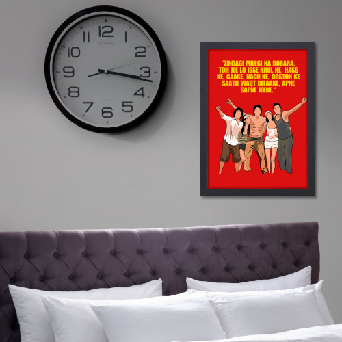 Zindagi Na Milegi Dobara Movie Frame Poster Movie Quote Wall Art Decor Photo Frames Poster Canvas Painting For Bedroom Living Room Decoration Home Office wall Poster Gift, zindagi milegi na daubara poster, zindagi na milegi dobara picture, bollywood movies poster, bollywood movies poster hd, bollywood movies poster images, bollywood movies poster 2025, bollywood movies poster hd wallpaper, bollywood movies poster 2024, bollywood movies poster design, bollywood movies poster 4k, bollywood movie poster