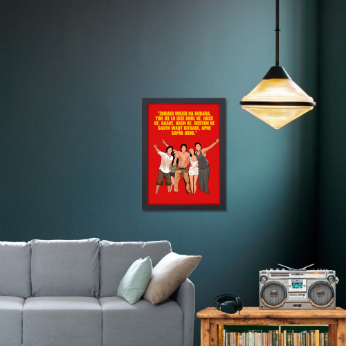 Zindagi Na Milegi Dobara Movie Frame Poster Movie Quote Wall Art Decor Photo Frames Poster Canvas Painting For Bedroom Living Room Decoration Home Office wall Poster Gift, zindagi milegi na daubara poster, zindagi na milegi dobara picture, bollywood movies poster, bollywood movies poster hd, bollywood movies poster images, bollywood movies poster 2025, bollywood movies poster hd wallpaper, bollywood movies poster 2024, bollywood movies poster design, bollywood movies poster 4k, bollywood movie poster