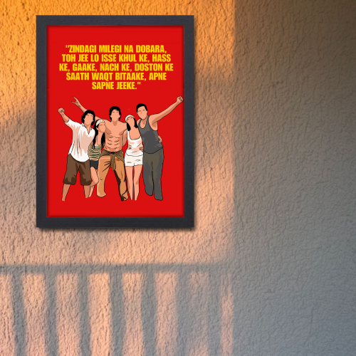 Zindagi Na Milegi Dobara Movie Frame Poster Movie Quote Wall Art Decor Photo Frames Poster Canvas Painting For Bedroom Living Room Decoration Home Office wall Poster Gift, zindagi milegi na daubara poster, zindagi na milegi dobara picture, bollywood movies poster, bollywood movies poster hd, bollywood movies poster images, bollywood movies poster 2025, bollywood movies poster hd wallpaper, bollywood movies poster 2024, bollywood movies poster design, bollywood movies poster 4k, bollywood movie poster