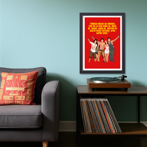 Zindagi Na Milegi Dobara Movie Frame Poster Movie Quote Wall Art Decor Photo Frames Poster Canvas Painting For Bedroom Living Room Decoration Home Office wall Poster Gift, zindagi milegi na daubara poster, zindagi na milegi dobara picture, bollywood movies poster, bollywood movies poster hd, bollywood movies poster images, bollywood movies poster 2025, bollywood movies poster hd wallpaper, bollywood movies poster 2024, bollywood movies poster design, bollywood movies poster 4k, bollywood movie poster