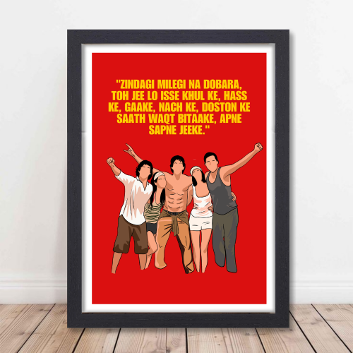 Zindagi Na Milegi Dobara Movie Frame Poster Movie Quote Wall Art Decor Photo Frames Poster Canvas Painting For Bedroom Living Room Decoration Home Office wall Poster Gift, zindagi milegi na daubara poster, zindagi na milegi dobara picture, bollywood movies poster, bollywood movies poster hd, bollywood movies poster images, bollywood movies poster 2025, bollywood movies poster hd wallpaper, bollywood movies poster 2024, bollywood movies poster design, bollywood movies poster 4k, bollywood movie poster