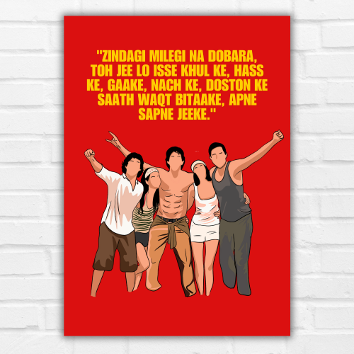 Zindagi Na Milegi Dobara Movie Frame Poster Movie Quote Wall Art Decor Photo Frames Poster Canvas Painting Photo Frames For Bedroom Living Room Decoration Home Office Restraunt Cafe, Zindagi Na Milegi Dobara Movie Frame Poster Movie Quote Wall Art Decor Photo Frames Poster Canvas Painting For Bedroom Living Room Decoration Home Office wall Poster Gift, zindagi milegi na daubara poster, zindagi na milegi dobara picture, bollywood movies poster, bollywood movies poster hd, bollywood movies poster images, 