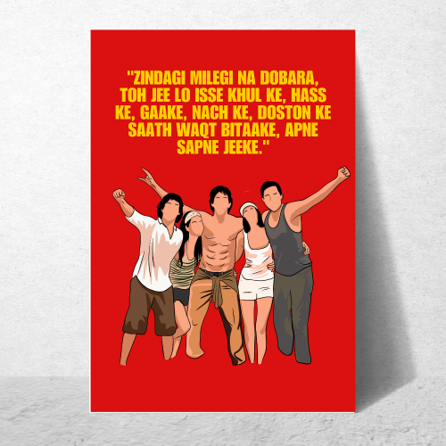 Zindagi Na Milegi Dobara Movie Frame Poster Movie Quote Wall Art Decor Photo Frames Poster Canvas Painting For Bedroom Living Room Decoration Home Office wall Poster Gift, zindagi milegi na daubara poster, zindagi na milegi dobara picture, bollywood movies poster, bollywood movies poster hd, bollywood movies poster images, bollywood movies poster 2025, bollywood movies poster hd wallpaper, bollywood movies poster 2024, bollywood movies poster design, bollywood movies poster 4k, bollywood movie poster