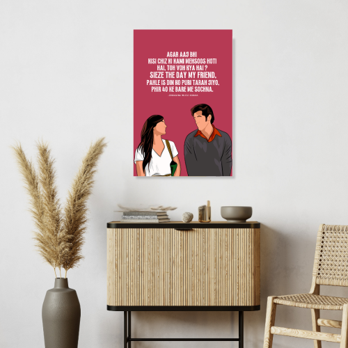 bollywood movie poster, bollywood movie posters for wall, bollywood movie poster design, bollywood movie poster prompt, bollywood movie poster collage, bollywood movies wall stckers, bollywood movies wall art, bollywood movies wall, bollywood movies wall posters, bollywood movies wall posters,  Zindagi Na Milegi Dobara Movie Frame Poster Movie Quote Wall Art Decor Photo Frames Poster Canvas Painting For Bedroom Living Room Decoration Home Office wall Poster Gift, zindagi milegi na daubara poster