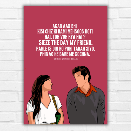 Bollywood Poster Zindagi Na Milegi Dobara Frame Movies Artwork Framed Posters Hritik Katrina Quote Canvas painting Photo Frames For wall decor restraunt cafe Bedroom Living Room Decoration Home Office, zindagi milegi na daubara poster, zindagi na milegi dobara picture, bollywood movies poster, bollywood movies poster hd, bollywood movies poster images, bollywood movies poster 2025, bollywood movies poster hd wallpaper, bollywood movies poster 2024, bollywood movies poster design, bollywood movies poster 4k