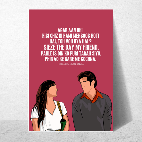 Zindagi Na Milegi Dobara Movie Frame Poster Movie Quote Wall Art Decor Photo Frames Poster Canvas Painting For Bedroom Living Room Decoration Home Office wall Poster Gift, zindagi milegi na daubara poster, zindagi na milegi dobara picture, bollywood movies poster, bollywood movies poster hd, bollywood movies poster images, bollywood movies poster 2025, bollywood movies poster hd wallpaper, bollywood movies poster 2024, bollywood movies poster design, bollywood movies poster 4k, bollywood movie poster