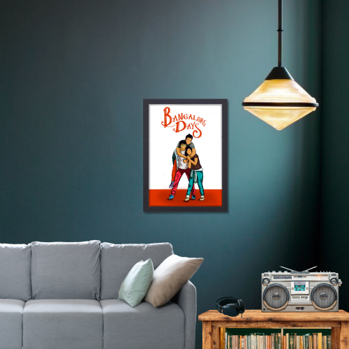 Banglore days Movie Poster Frame Bollywood Movies Artwork Framed Posters Funny Art Canvas Paintings Photo Frames for Wall Decor Bedroom Living Room Dining Hall Restraunt Cafe & Office Wall Decoration, Banglore days poster, Banglore days poster hd, bangalore days movie poster hd, bangalore days poster, bangalore days poster hd, mollywood posters, bollywood movies poster, bollywood movies poster