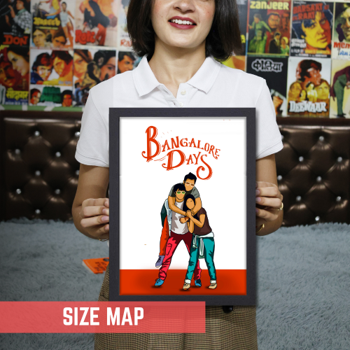Banglore days Movie Poster Frame Bollywood Movies Artwork Framed Posters Funny Art Canvas Paintings Photo Frames for Wall Decor Bedroom Living Room Dining Hall Restraunt Cafe & Office Wall Decoration, Banglore days poster, Banglore days poster hd, bangalore days movie poster hd, bangalore days poster, bangalore days poster hd, mollywood posters, bollywood movies poster, bollywood movies poster