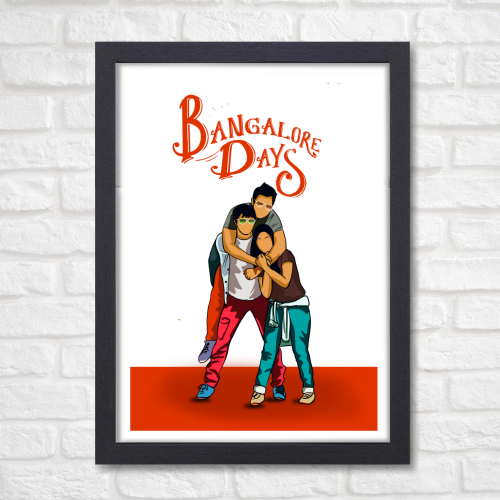 Banglore days Movie Poster Frame Bollywood Movies Artwork Framed Posters Funny Art Canvas Paintings Photo Frames for Wall Decor Bedroom Living Room Dining Hall Restraunt Cafe & Office Wall Decoration, Banglore days poster, Banglore days poster hd, bangalore days movie poster hd, bangalore days poster, bangalore days poster hd, mollywood posters, bollywood movies poster, bollywood movies poster