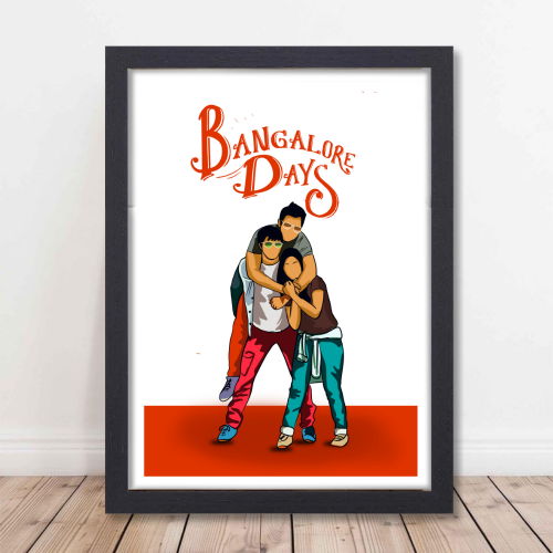 Banglore days Movie Poster Frame Bollywood Movies Artwork Framed Posters Funny Art Canvas Paintings Photo Frames for Wall Decor Bedroom Living Room Dining Hall Restraunt Cafe & Office Wall Decoration, Banglore days poster, Banglore days poster hd, bangalore days movie poster hd, bangalore days poster, bangalore days poster hd, mollywood posters, bollywood movies poster, bollywood movies poster