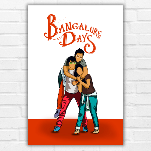 Banglore days Movie Poster Frame Bollywood Movies Artwork Framed Posters Funny Art Canvas Paintings Photo Frames for Wall Decor Bedroom Living Room Dining Hall Restraunt Cafe & Office Wall Decoration, Banglore days poster, Banglore days poster hd, bangalore days movie poster hd, bangalore days poster, bangalore days poster hd, mollywood posters, bollywood movies poster, bollywood movies poster