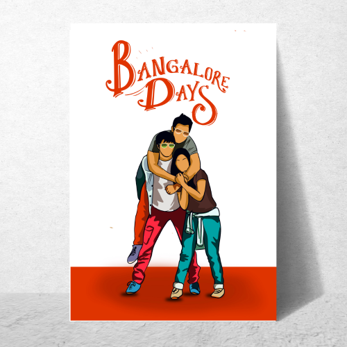 Banglore days Movie Poster Frame Bollywood Movies Artwork Framed Posters Funny Art Canvas Paintings Photo Frames for Wall Decor Bedroom Living Room Dining Hall Restraunt Cafe & Office Wall Decoration, Banglore days poster, Banglore days poster hd, bangalore days movie poster hd, bangalore days poster, bangalore days poster hd, mollywood posters, bollywood movies poster, bollywood movies poster