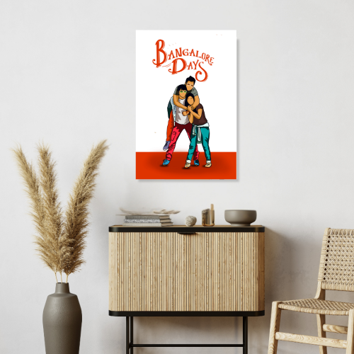 Banglore days Movie Poster Frame Bollywood Movies Artwork Framed Posters Funny Art Canvas Paintings Photo Frames for Wall Decor Bedroom Living Room Dining Hall Restraunt Cafe & Office Wall Decoration, Banglore days poster, Banglore days poster hd, bangalore days movie poster hd, bangalore days poster, bangalore days poster hd, mollywood posters, bollywood movies poster, bollywood movies poster