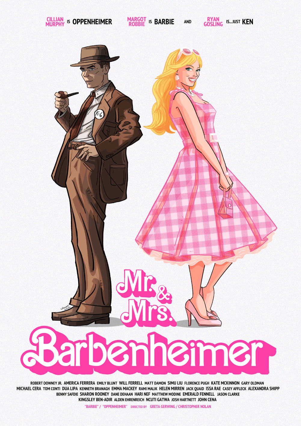 Barbenheimer movie Art work