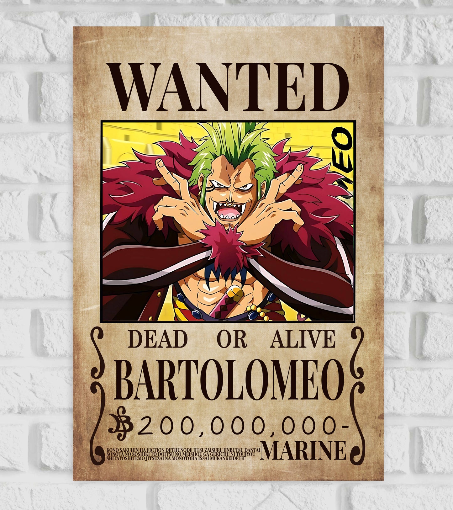 One Piece Bartolomeo Art work