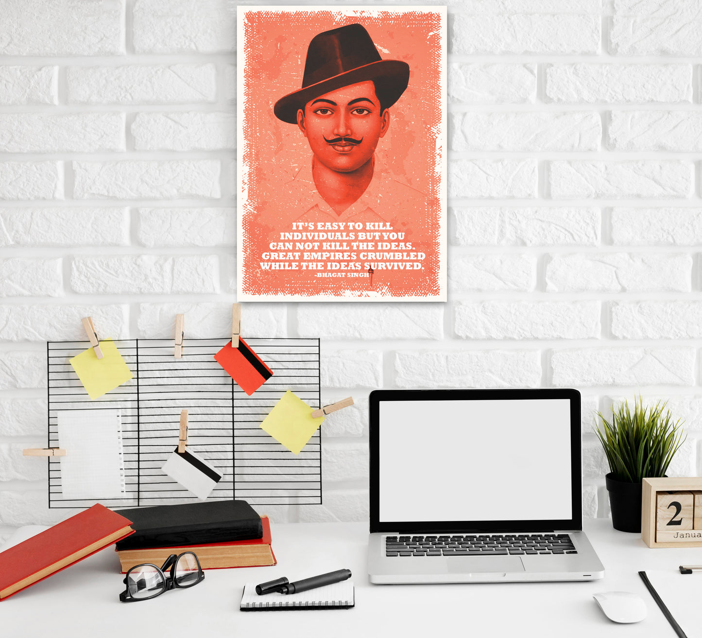 Bhagat Singh Motivational Art work