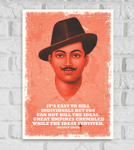 Bhagat Singh Motivational Art work