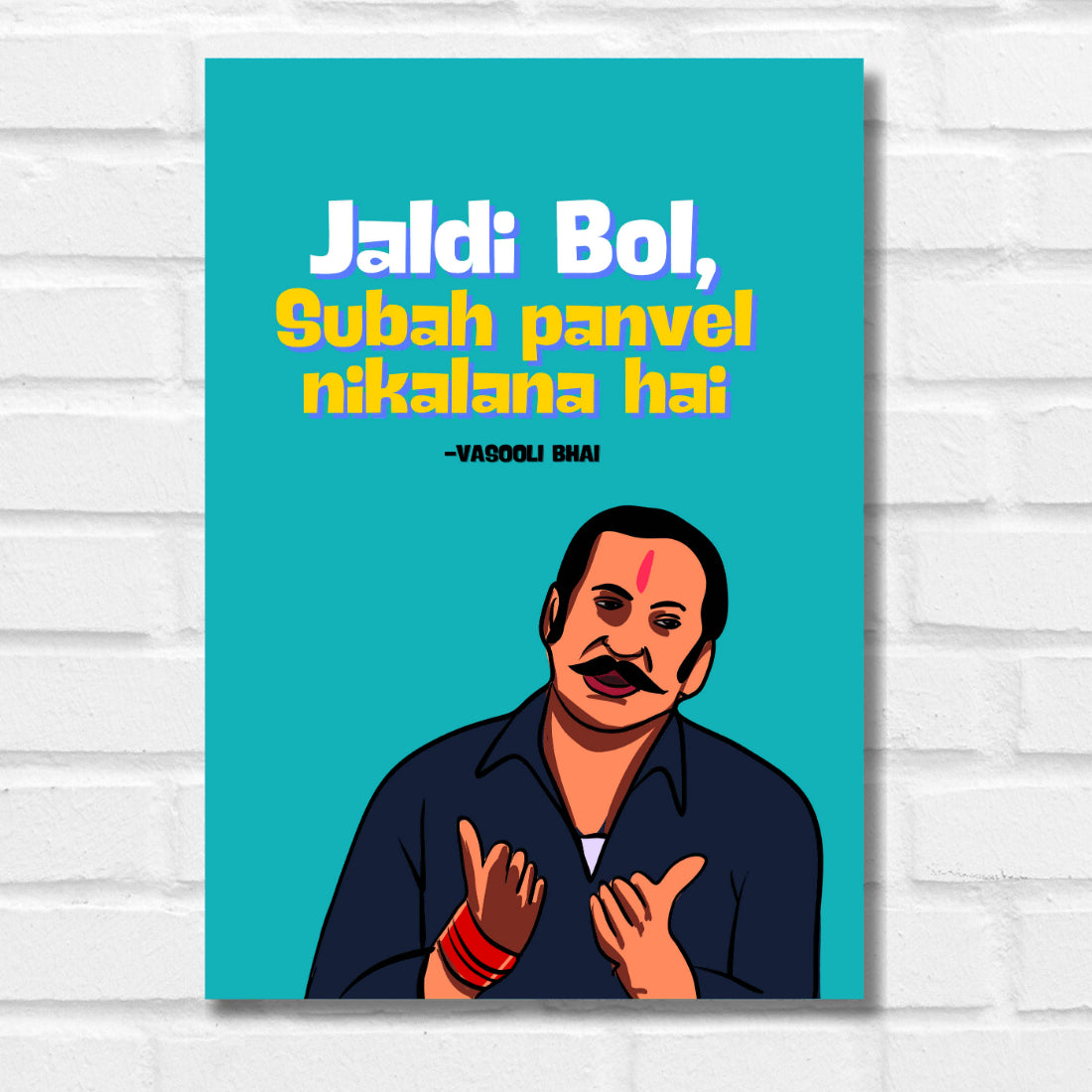 VASOOLI BHAI  QUOTE POSTER FUNNY QUOTE POSTER GOLMAAL MOVIE POSTER