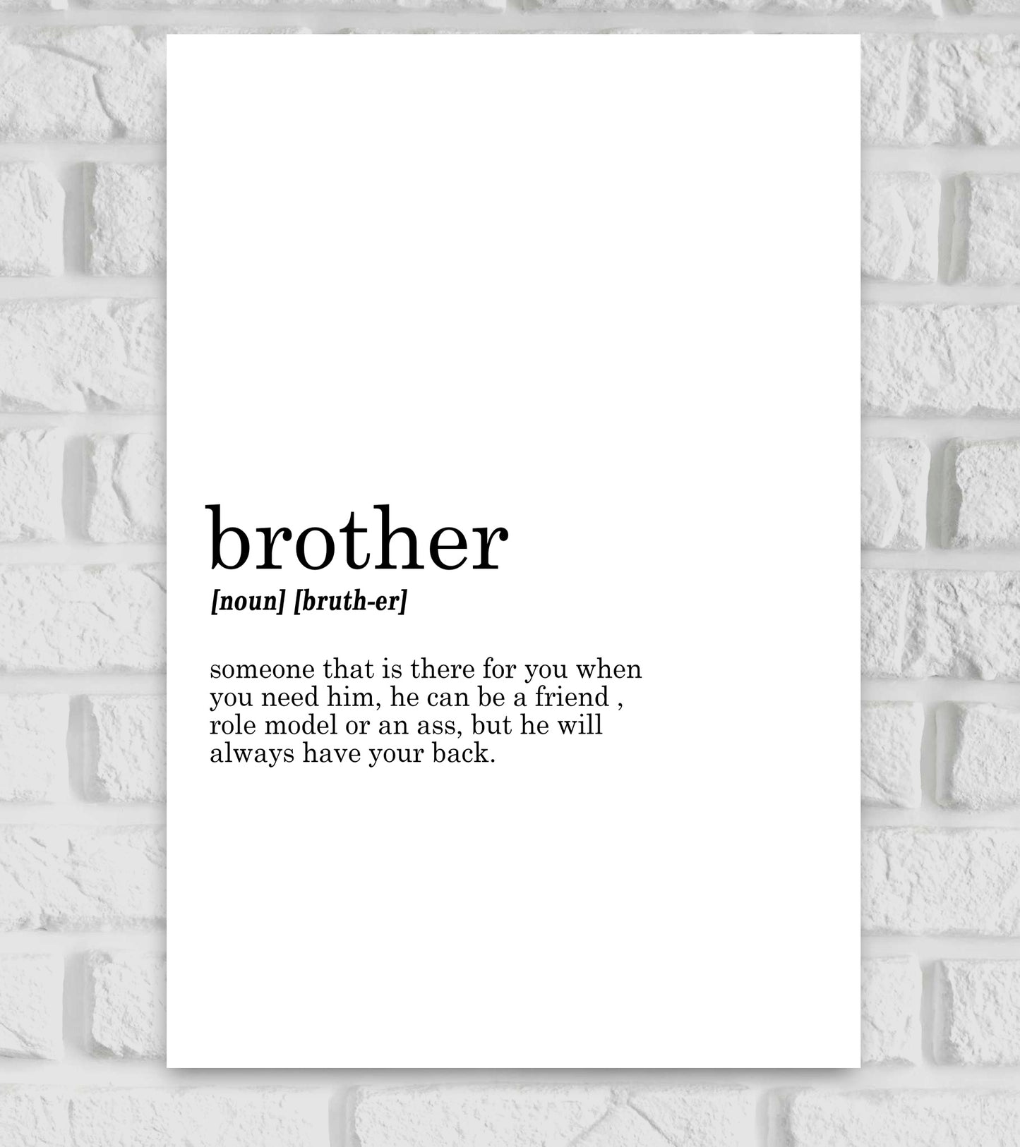 Brother Funny Dictionary Art work