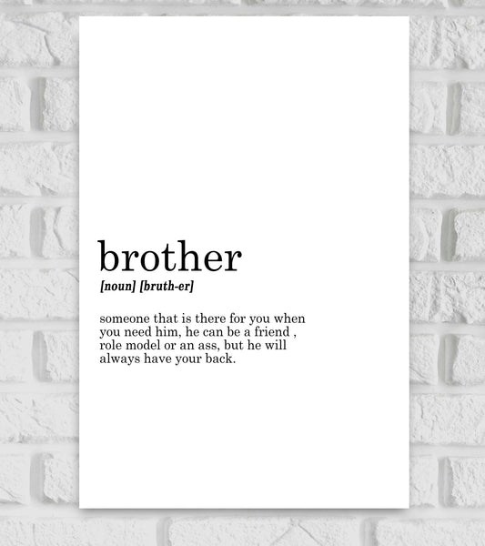 Brother Funny Dictionary Art work