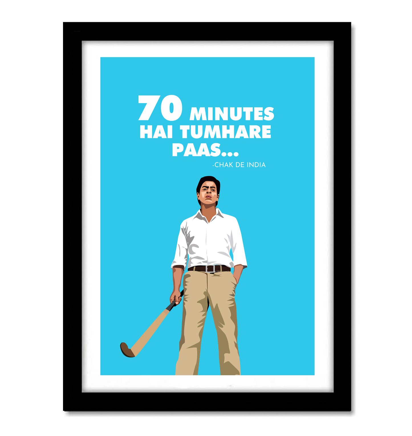 Chak De India Movie Shahrukh Khan Artwork Bollywood | Poster | Frame | Canvas