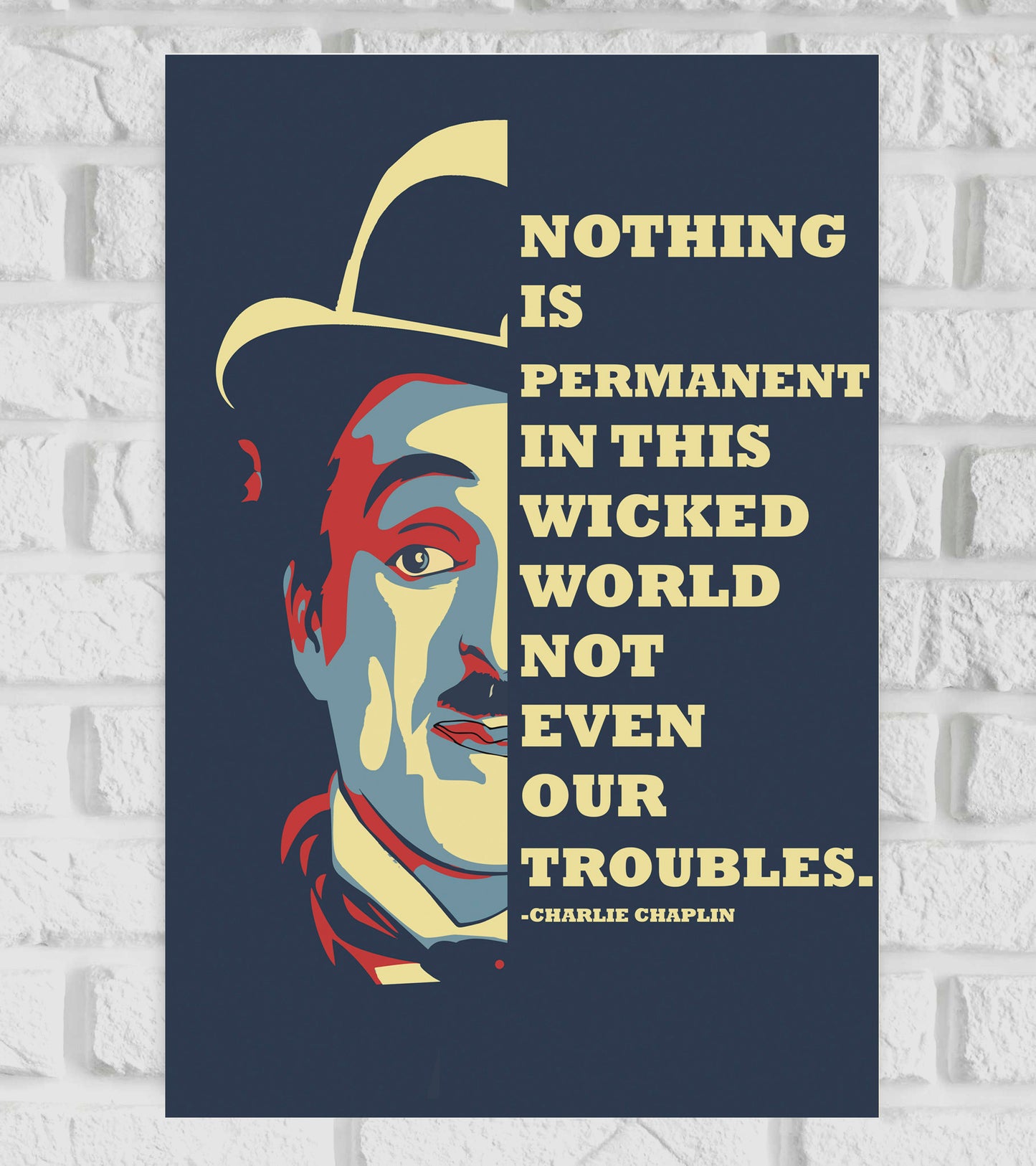 Charlie Chaplin Motivational Art work