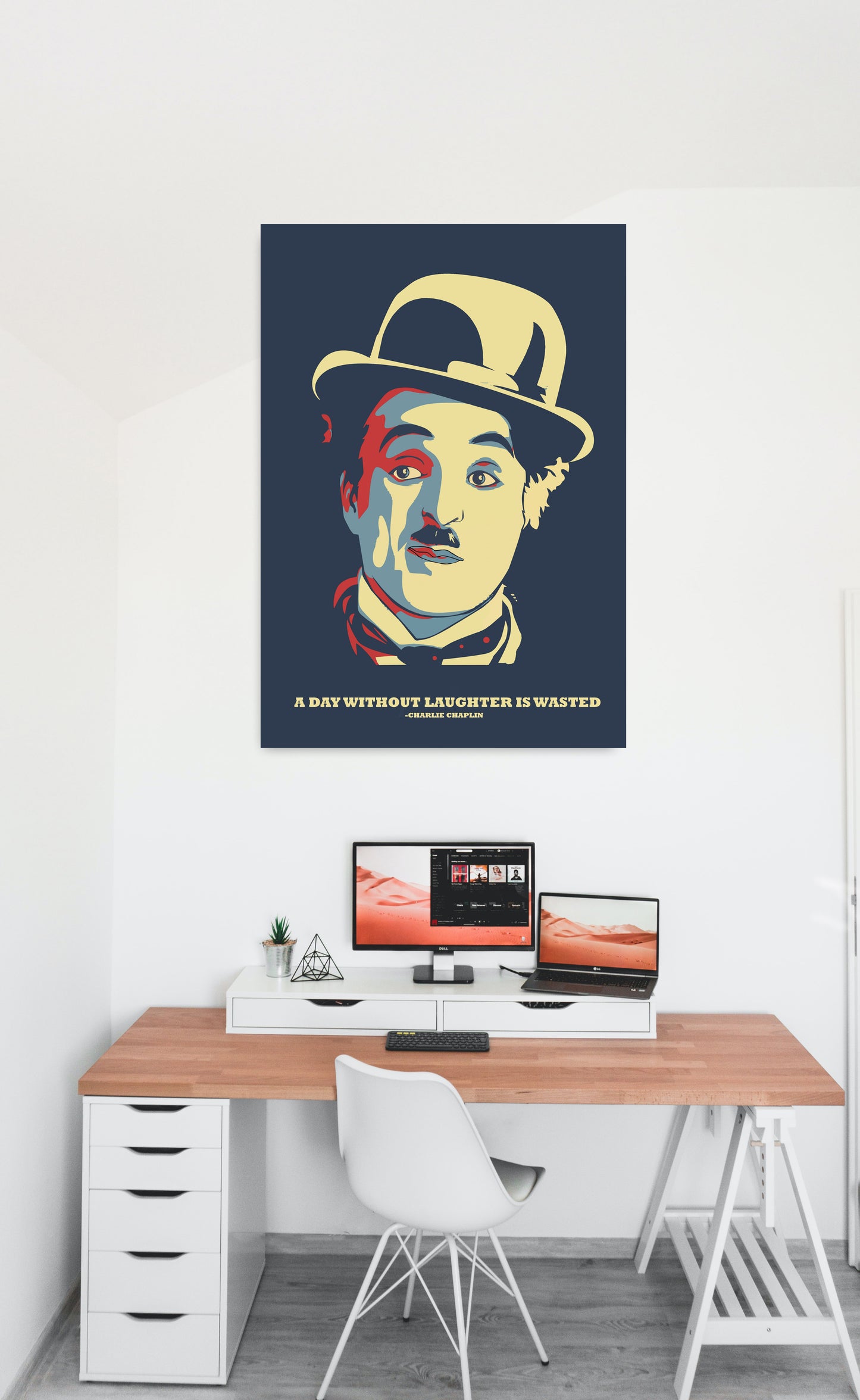 Charlie Chaplin Motivational Art work