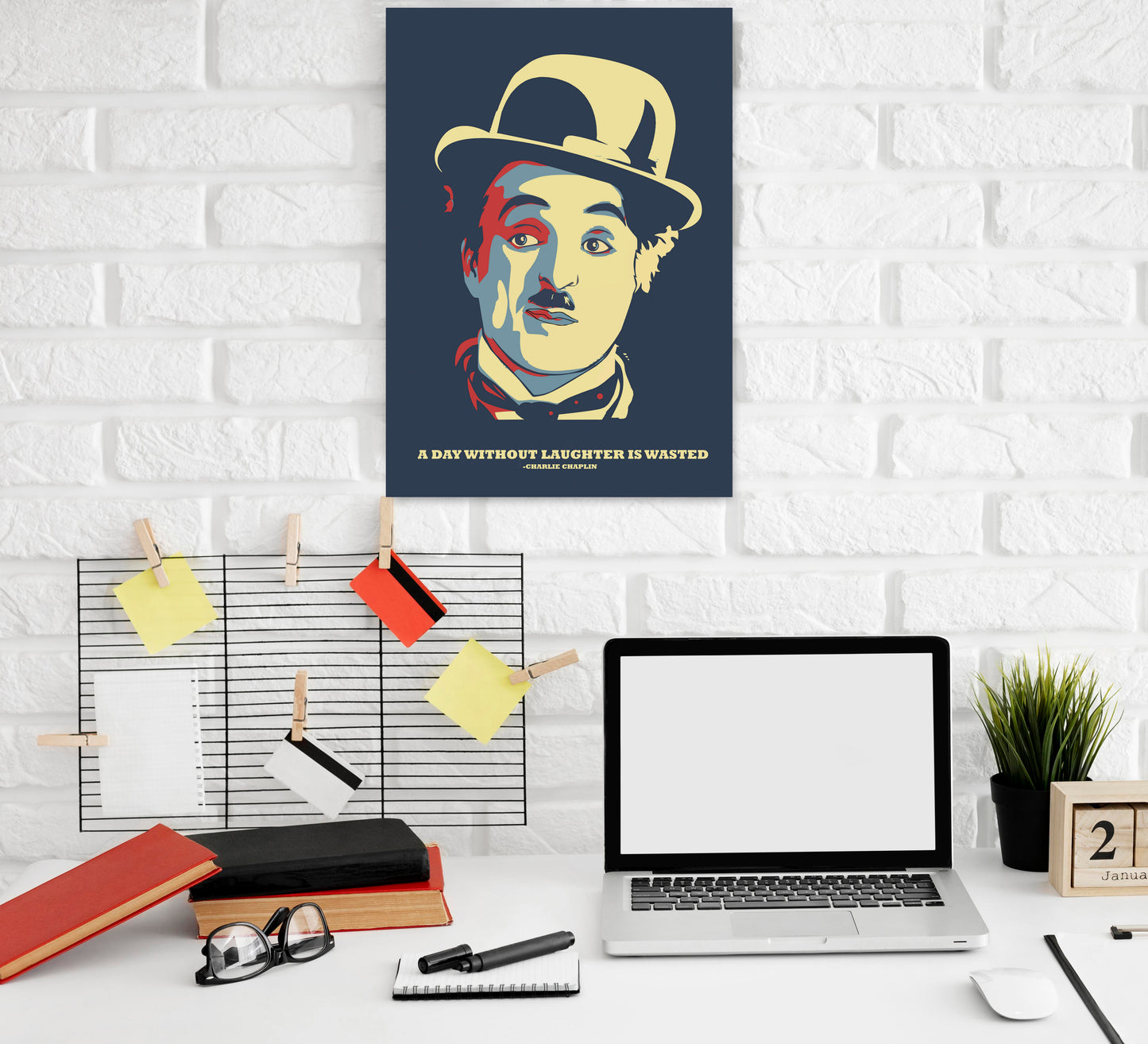 Charlie Chaplin Motivational Art work