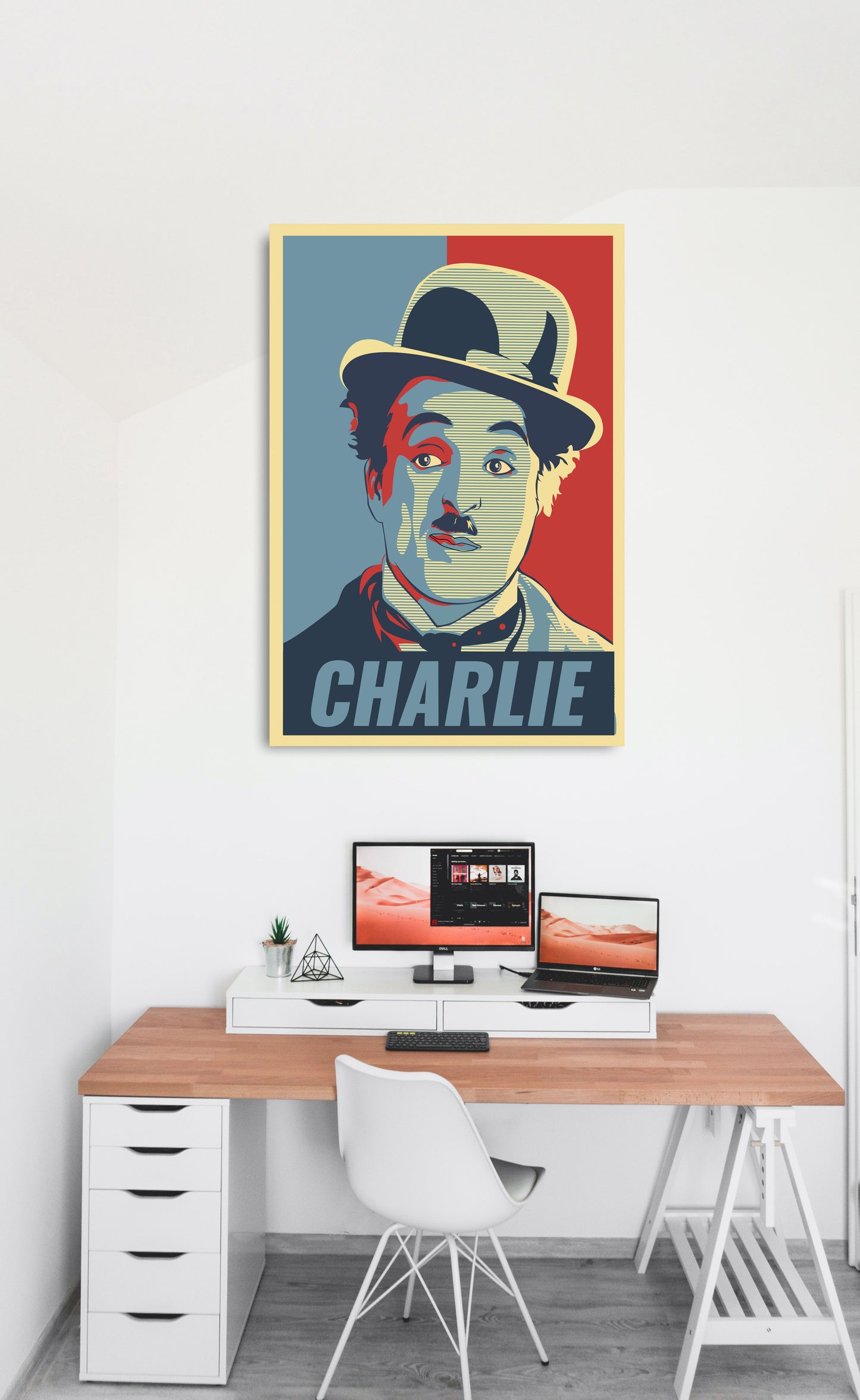 Charlie Chaplin Motivational Art work