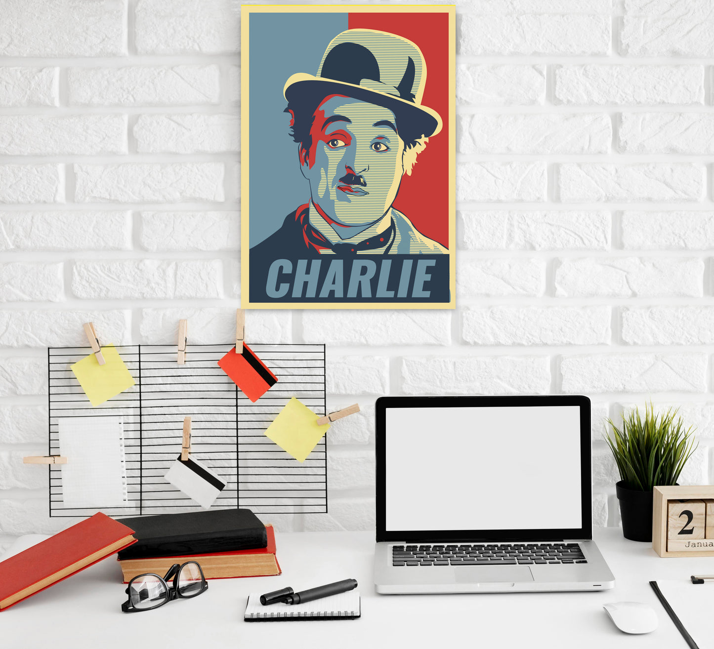 Charlie Chaplin Motivational Art work