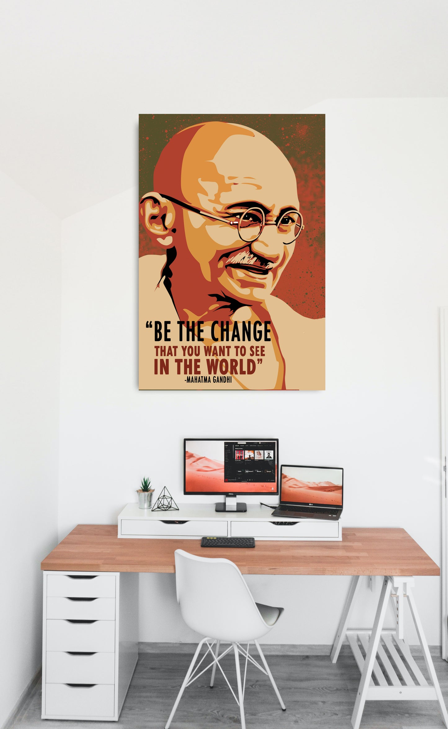 Mahatma Gandhi Motivational Art work