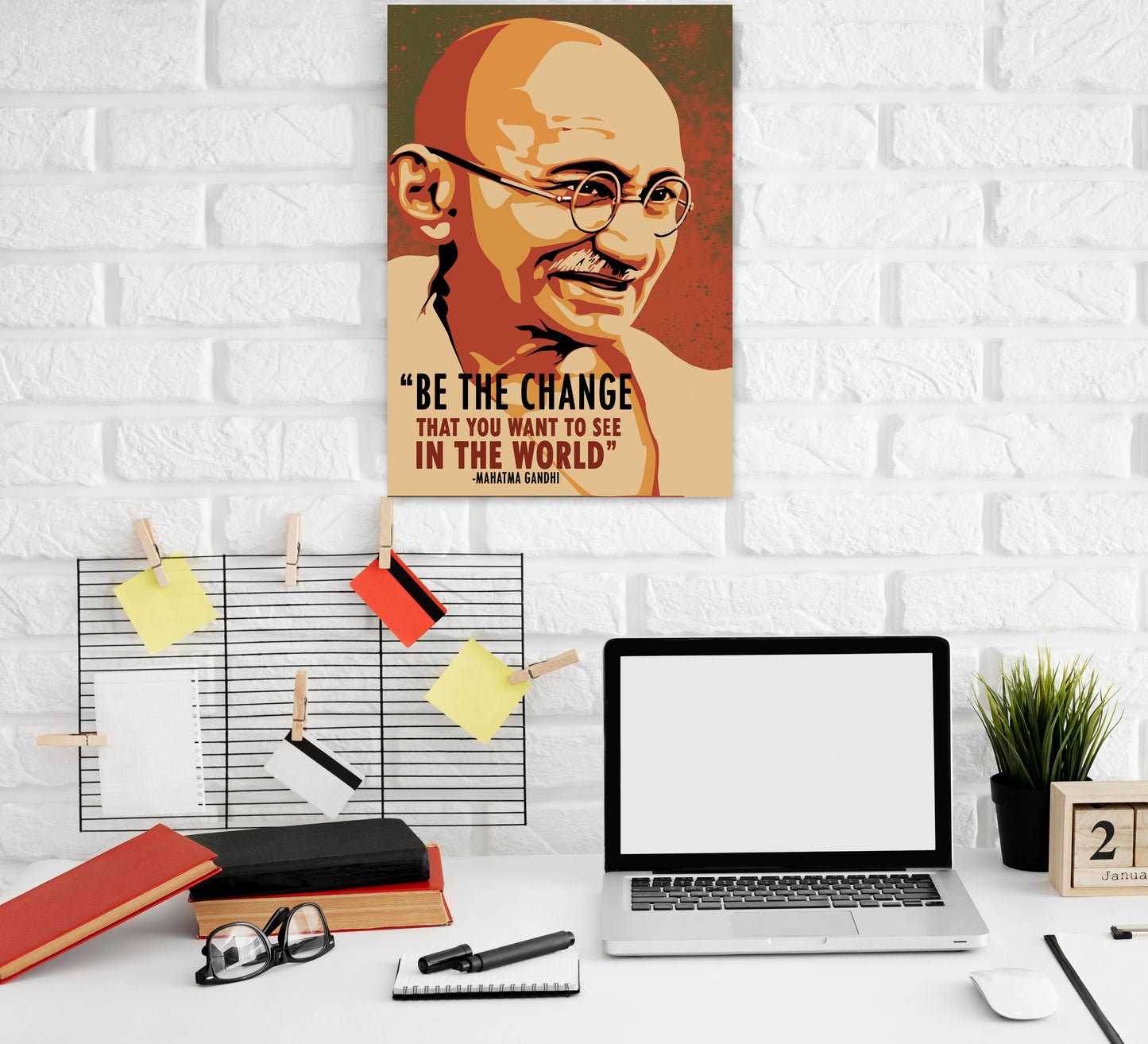 Mahatma Gandhi Motivational Art work