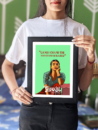 Bollywood Poster Gangubai Frame Movies Artwork Framed Posters Actress Alia Bhatt Dilaouges Quotes Canvas Painting Photo Frames For Wall Decor Restraunt Cafe Living room Bedroom Dining Hall Kitchen Office & Home Decoration, gangubai kathiawadi poster, gangubai kathiawadi poster hd, gangubai kathiawadi movie poster, gangubai kathiawadi real poster, gangubai movie poster, gangubai movie poster framed, gangubai film poster, gangubai poster, gangubai poster hd,  bollywood movies poster, bollywood movies poster 