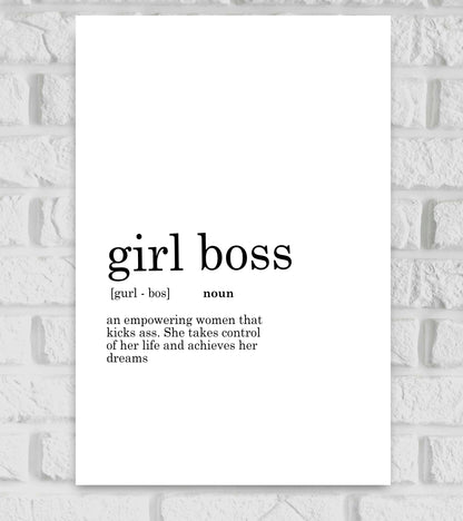 Girl Boss Funny Dictionary Art work
