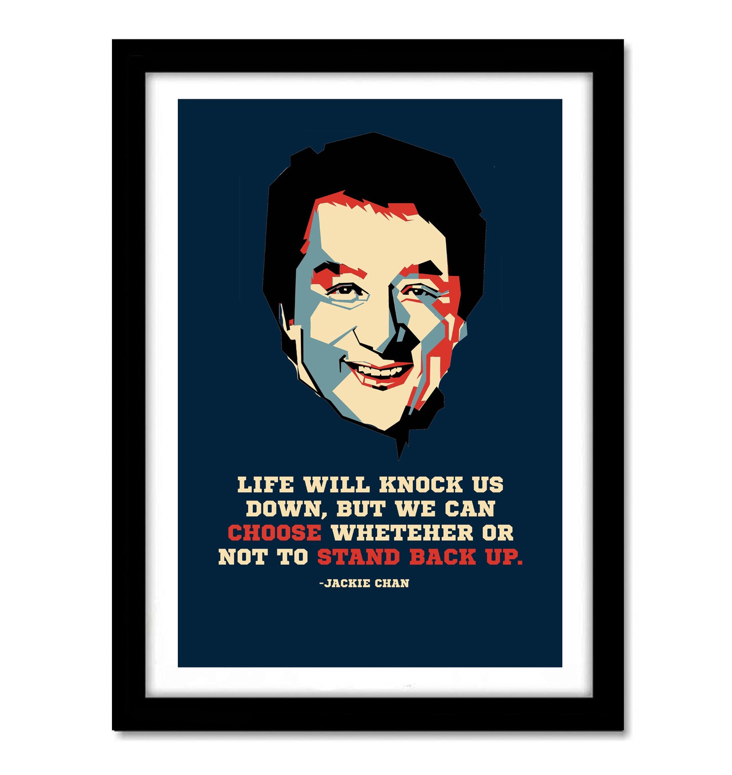 Jackie Chan Motivational Art Work