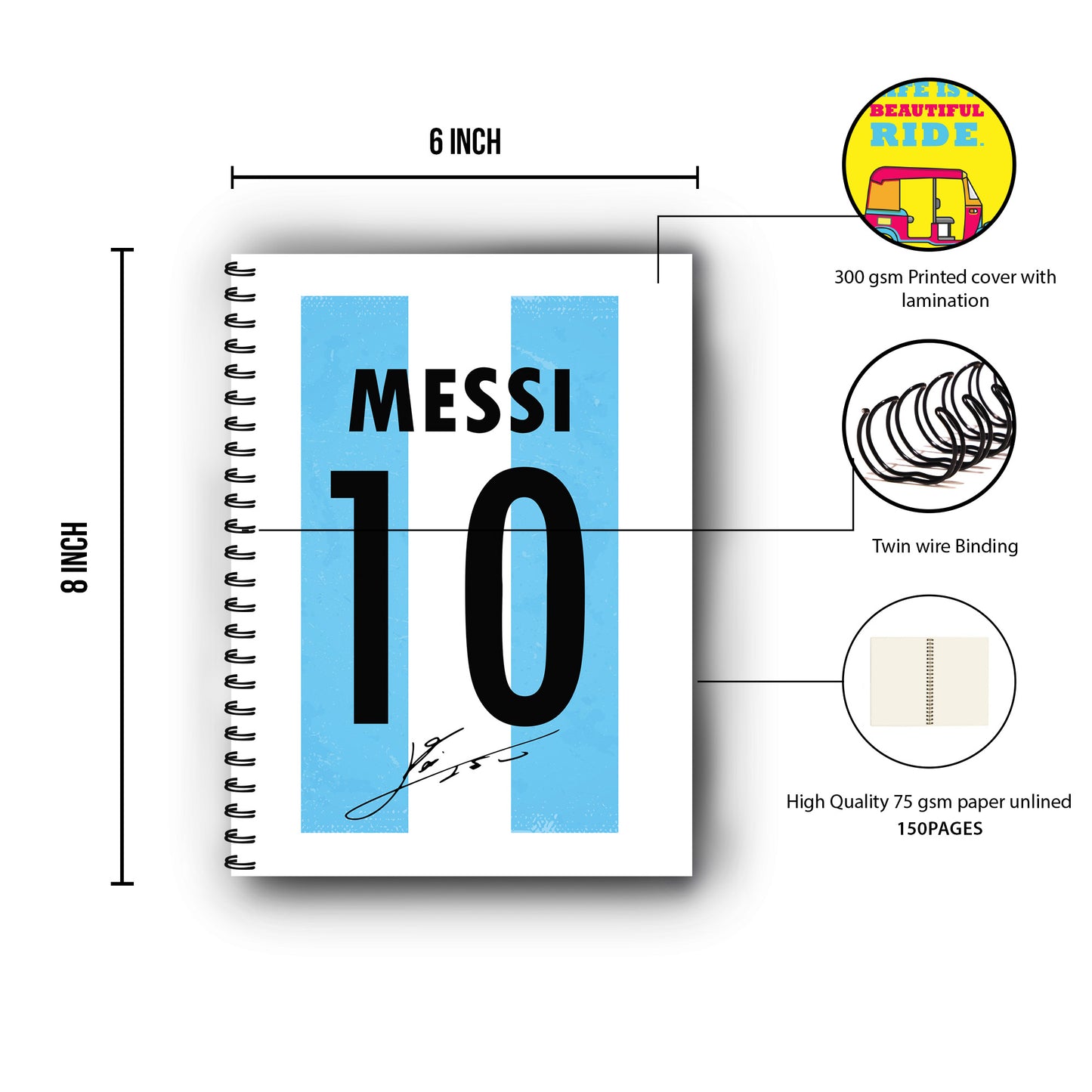 Leonel Messi Printed Notebook