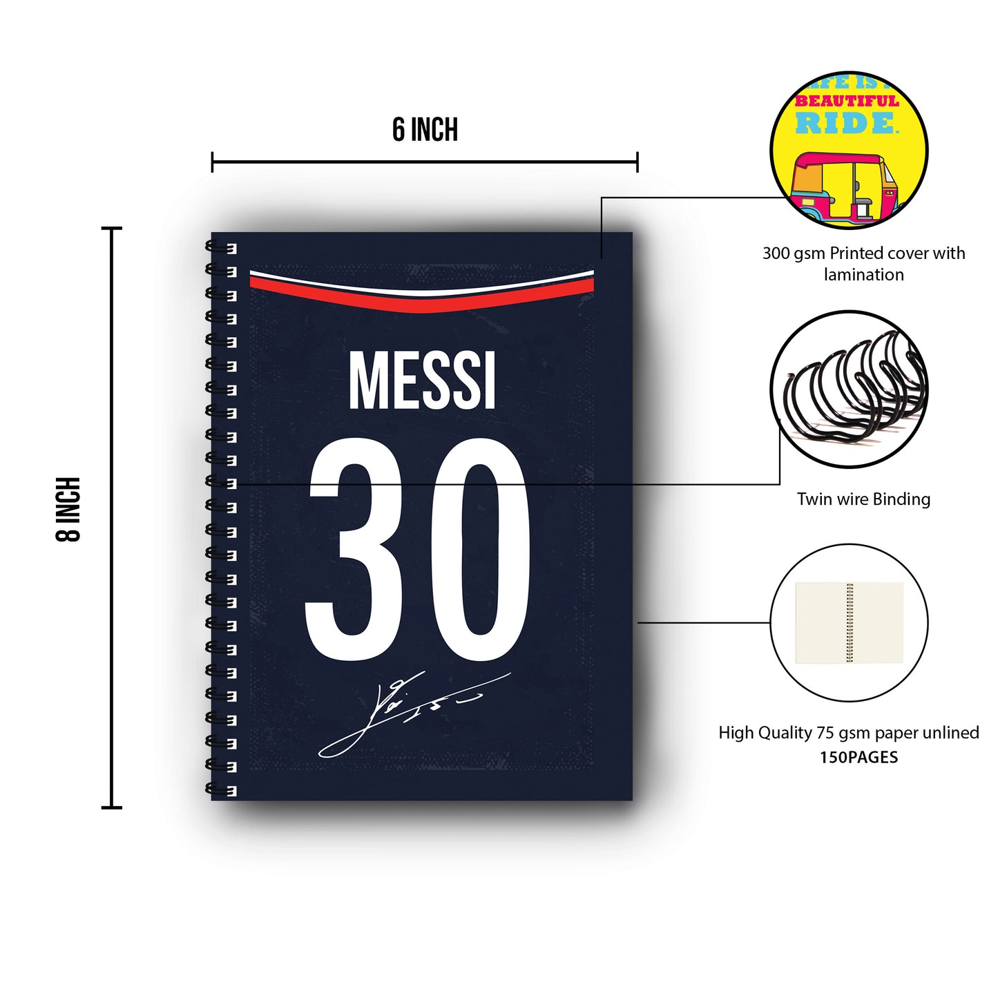 Leonel Messi Printed Notebook